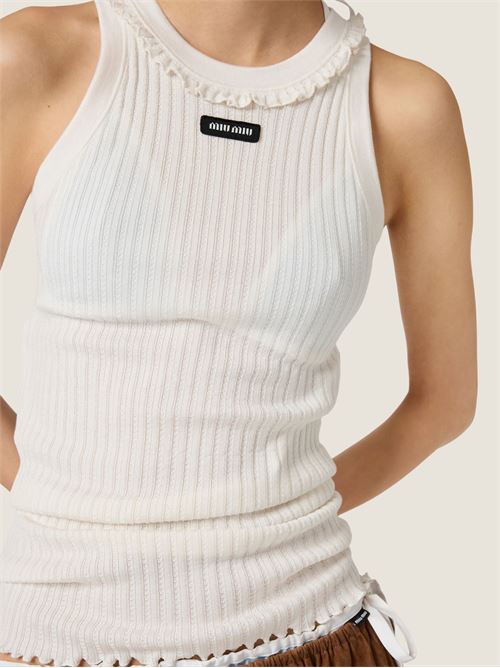 Canotta in seta MIU MIU | MMV392191XF0009